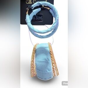 City Cowgirl Light Blue Hoop & bracelet Earring Set